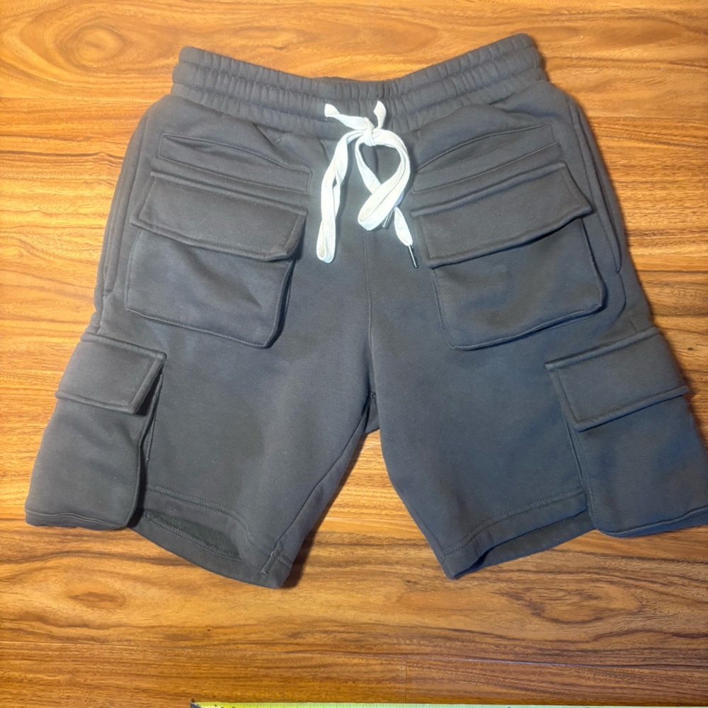 EPTM Heavyweight Cargo Sweat Shorts Charcoal Multi Pocket Size S